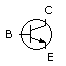 schematic symbol for an NPN transistor